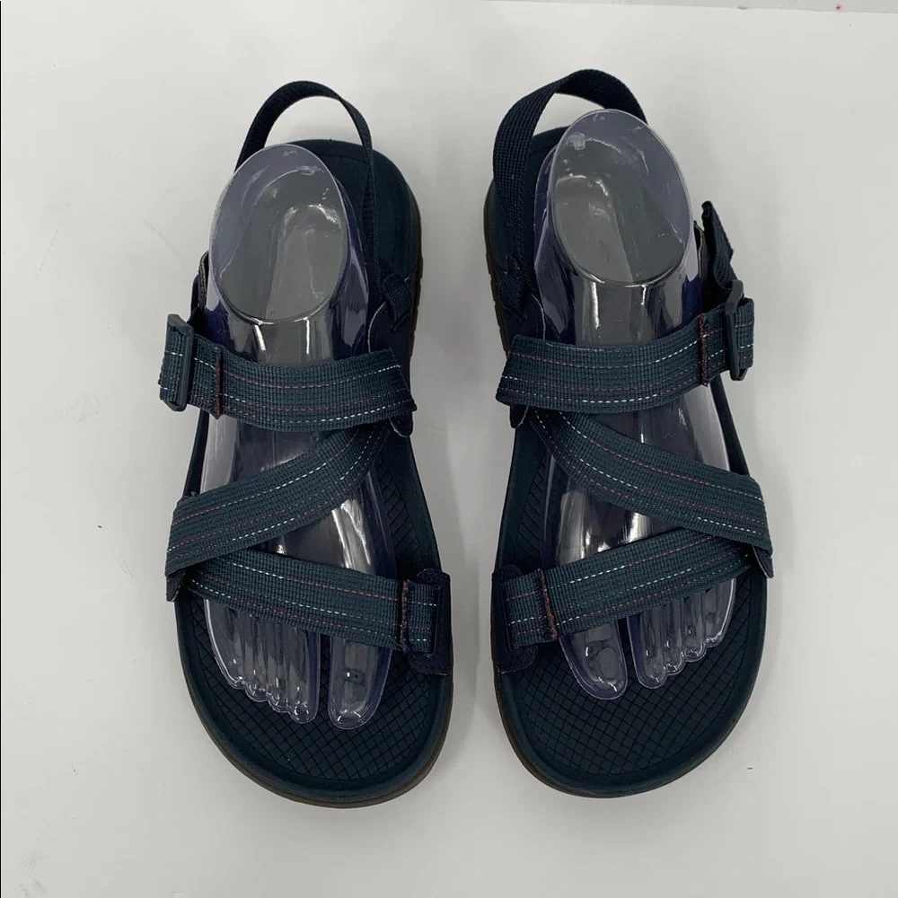 Chaco Lowdown lug sandal shoe strappy comfort navy blue outdoor hiking men 9